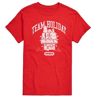 Men's Peanuts Team Holiday Spirit Graphic Tee
