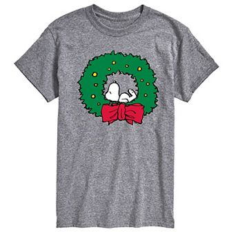 Men's Peanuts Snoopy Wreath Graphic Tee