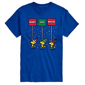Men's Peanuts Woodstock Merry & Bright Graphic Tee