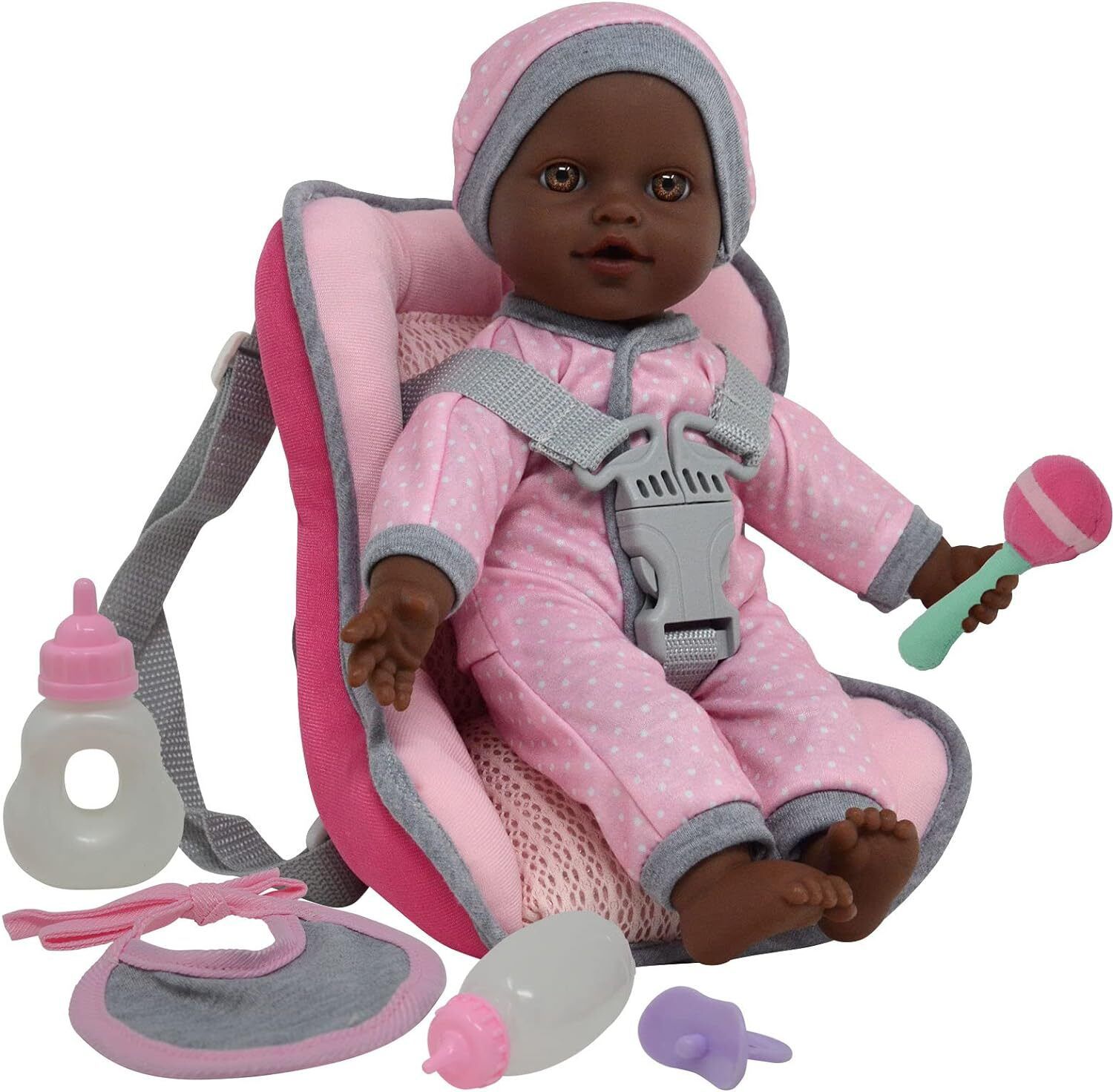 The New York Doll Collection 12 Inch Car Seat Doll Set