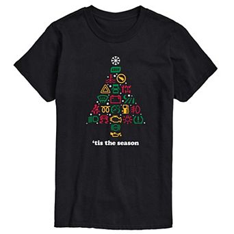 Men's Car Dashboard Christmas Tree Graphic Tee