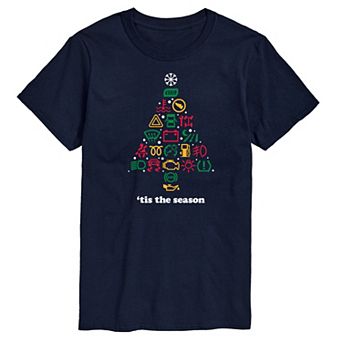 Men's Car Dashboard Christmas Tree Graphic Tee
