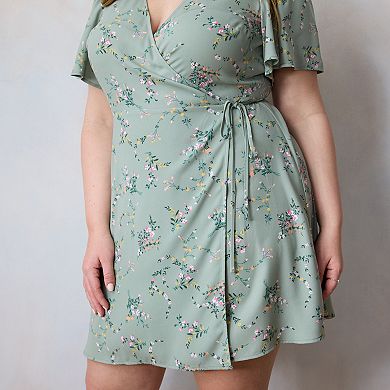 Plus Size LC Lauren Conrad Modern Wrap Mini Dress