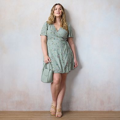 Plus Size LC Lauren Conrad Modern Wrap Mini Dress