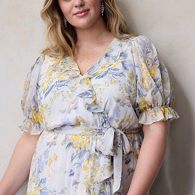 Plus Size LC Lauren Conrad Ruffled Wrap Maxi Dress