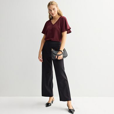 Petite Nine West Short Sleeve Dolman Blouse