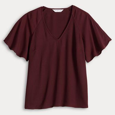 Petite Nine West Short Sleeve Dolman Blouse