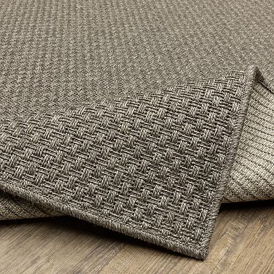 StyleHaven Celeste Solid Grey/Light Grey Indoor/Outdoor Area or Throw Rug