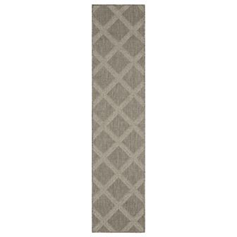 StyleHaven Celeste Lattice Gray/Light Gray Indoor/Outdoor Area or Throw Rug