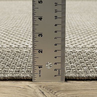 StyleHaven Celeste Border Gray/Light Gray Indoor/Outdoor Area or Throw Rug