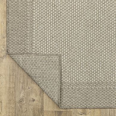 StyleHaven Celeste Border Gray/Light Gray Indoor/Outdoor Area or Throw Rug