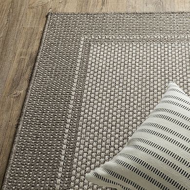 StyleHaven Celeste Border Gray/Light Gray Indoor/Outdoor Area or Throw Rug