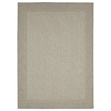 StyleHaven Celeste Border Gray/Light Gray Indoor/Outdoor Area or Throw Rug