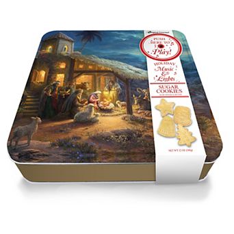 Original Gourmet Nativity Sugar Cookies & Music & Light Cookie Tin