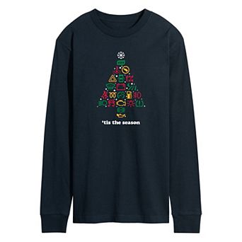 Men's Car Dashboard Christmas Tree Long Sleeve Graphic Tee