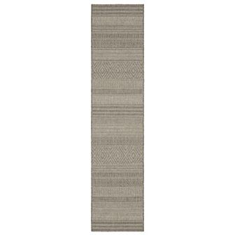 StyleHaven Celeste Stripe Gray/Light Gray Indoor/Outdoor Area or Throw Rug