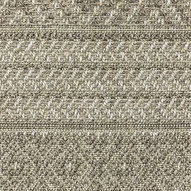 StyleHaven Celeste Stripe Gray/Light Gray Indoor/Outdoor Area or Throw Rug