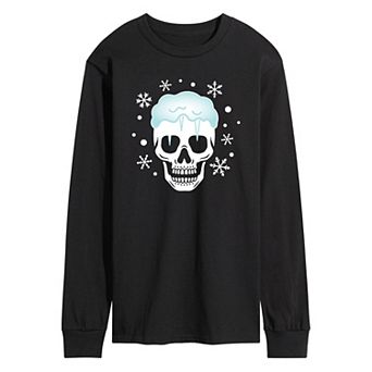 Men's Frozen Skull Long Sleeve Graphic Tee