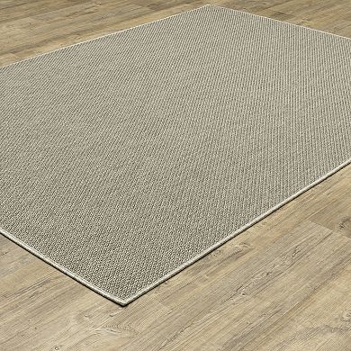 StyleHaven Celeste Solid Diamond Gray/Light Gray Indoor/Outdoor Area or Throw Rug
