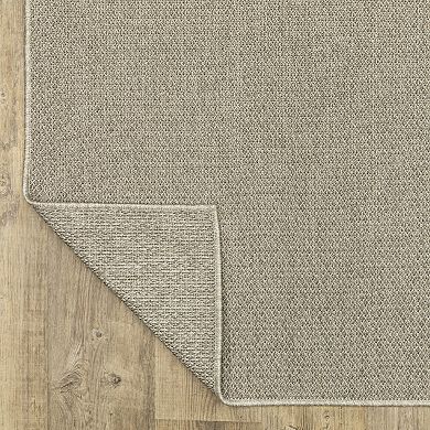 StyleHaven Celeste Solid Diamond Gray/Light Gray Indoor/Outdoor Area or Throw Rug