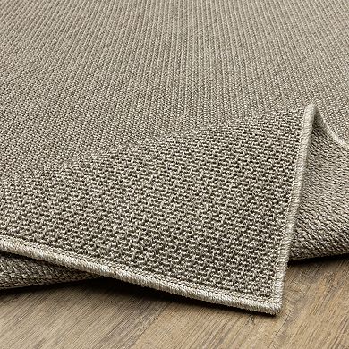 StyleHaven Celeste Solid Diamond Gray/Light Gray Indoor/Outdoor Area or Throw Rug