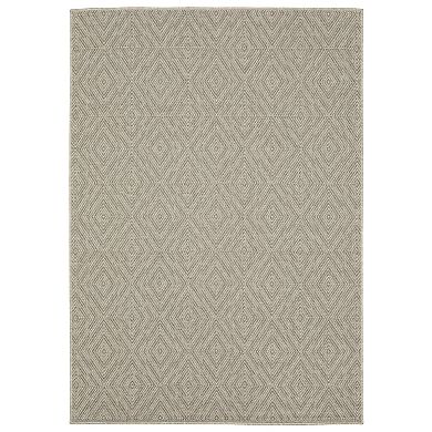 StyleHaven Celeste Woven Diamond Gray/Light Gray Indoor/Outdoor Area or Throw Rug