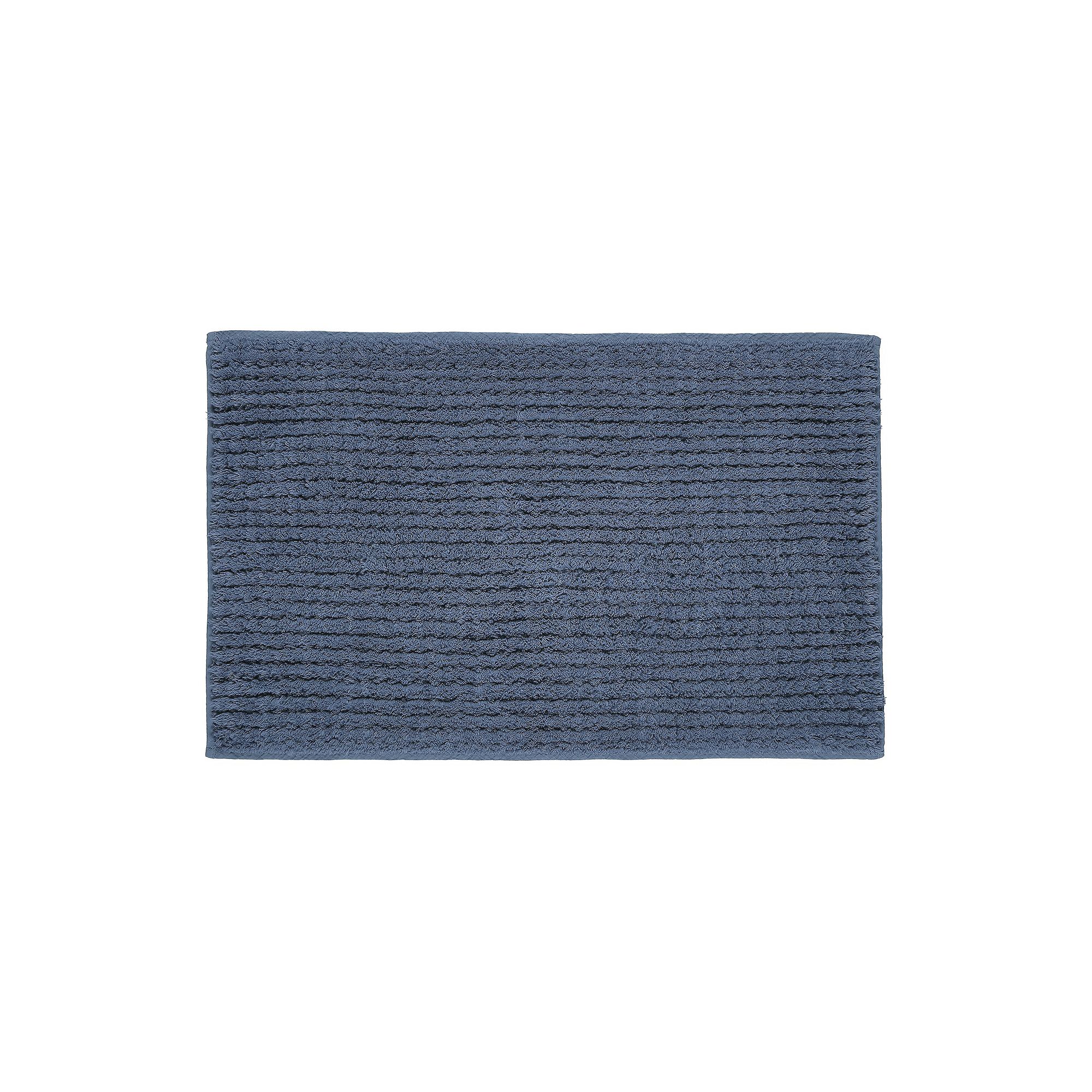 Miryana Reversible Textured Bath Rug, Blue