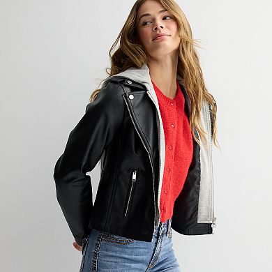 Juniors' Sugar Moon Button-Front Drop Shoulder Cardigan