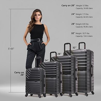 InUSA Aurum 4-pc. Lightweight Hardside Spinner Luggage Set