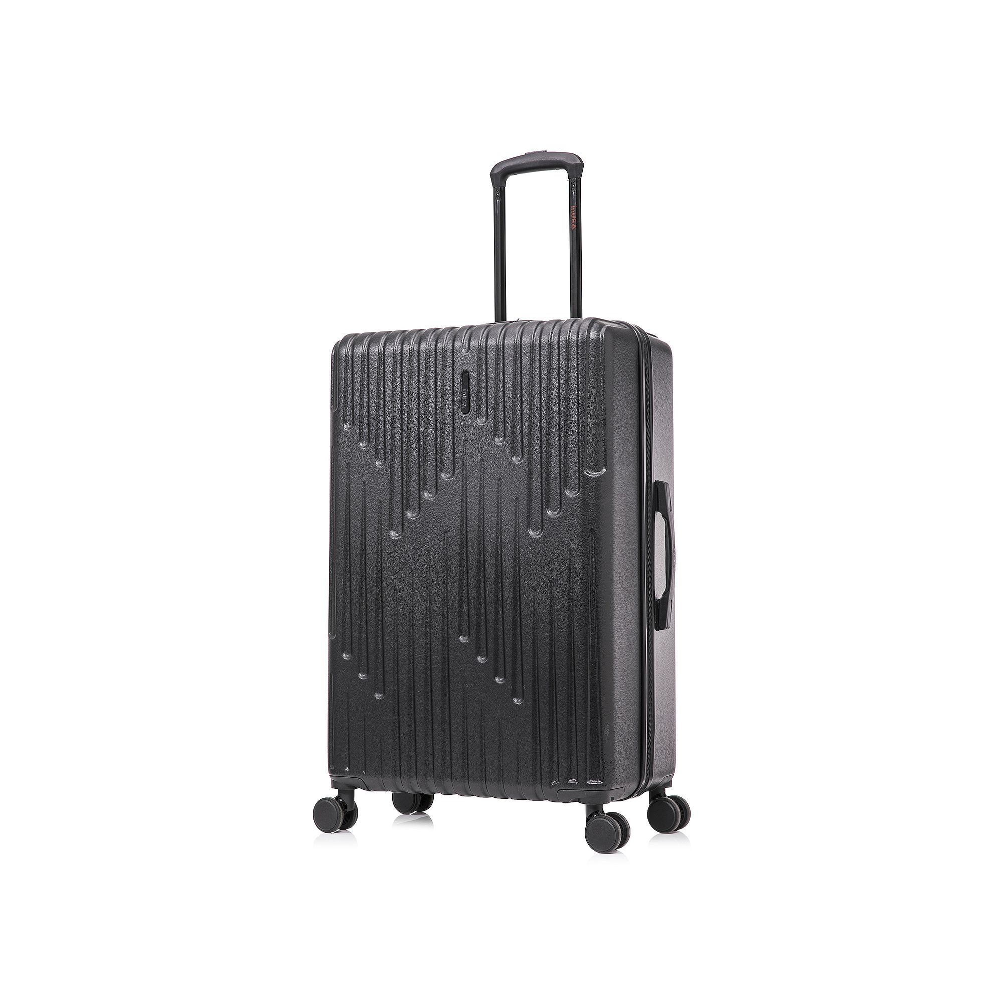 InUSA Drip Lightweight Hardside Spinner Luggage, Black