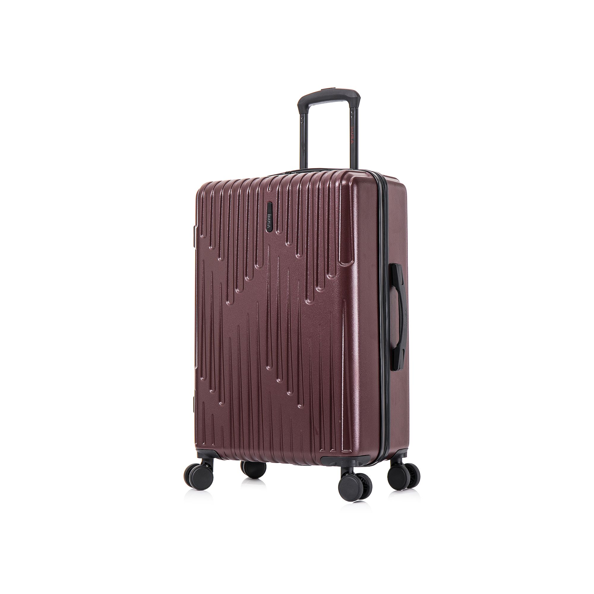 InUSA Drip Lightweight Hardside Spinner Luggage, Red