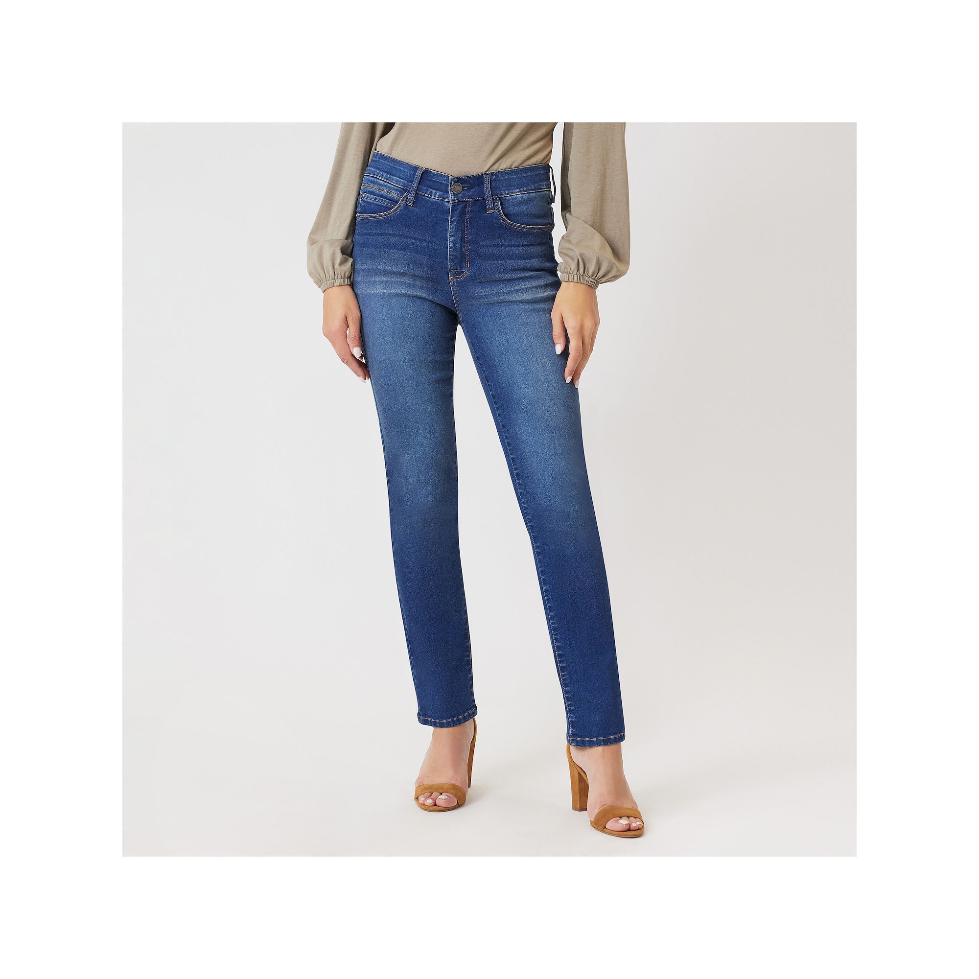 Womens Angels Forever Young Lift High Rise Straight Leg Jeans, Size: 6, Ma