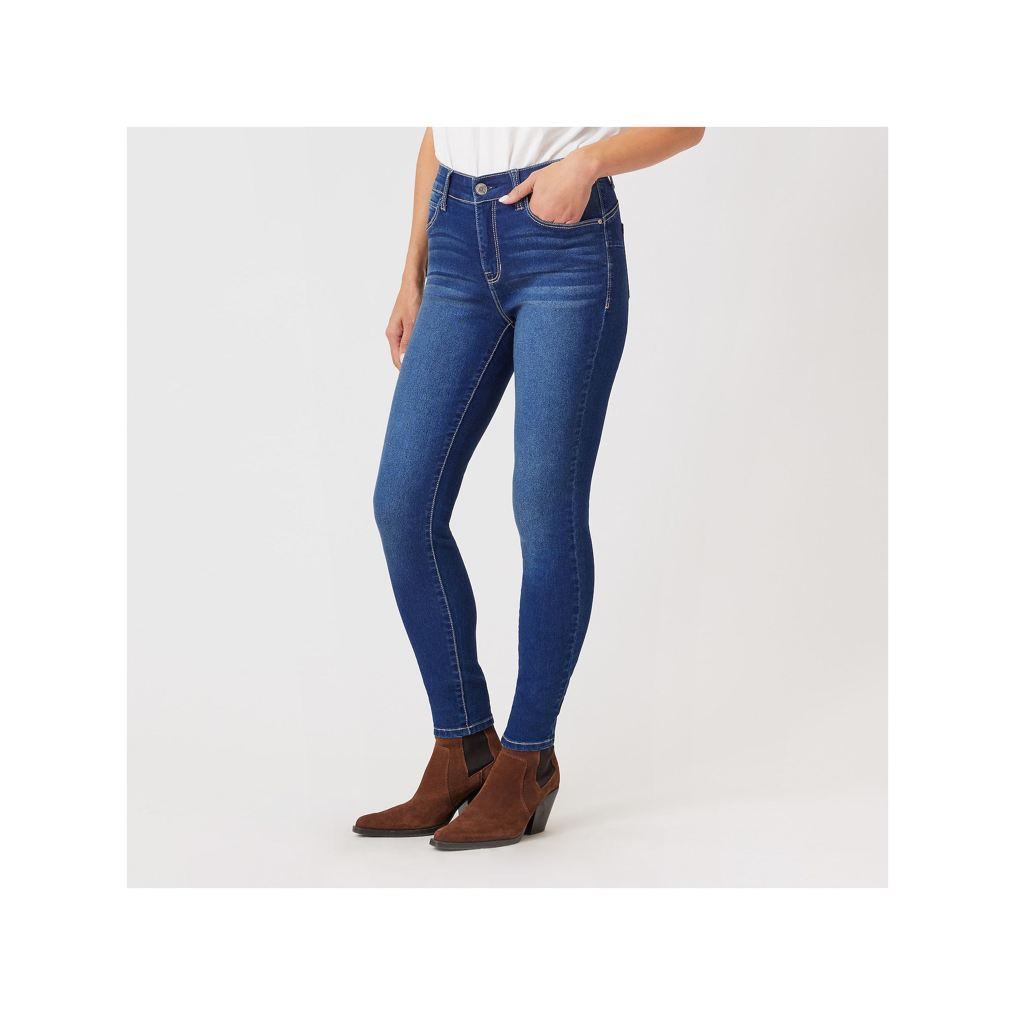 Womens Angels Forever Young Lift Mid Rise Skinny Jeans, Size: 8, Lizette