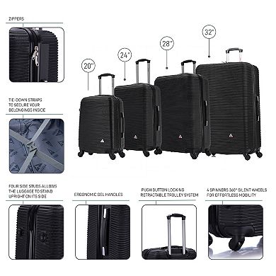 InUSA Royal 4-pc. Lightweight Hardside Spinner Luggage Set
