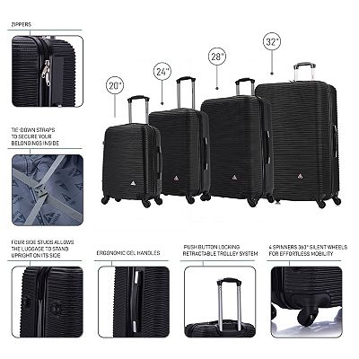 InUSA Royal 4-pc. Lightweight Hardside Spinner Luggage Set