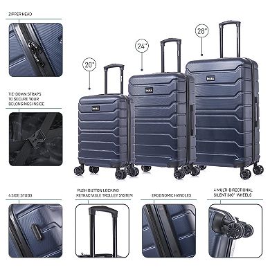 InUSA Trend 3-pc. Lightweight Hardside Spinner Luggage Set