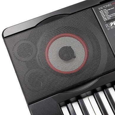 RockJam Rechargeable 61-Key Music Keyboard with MIDI