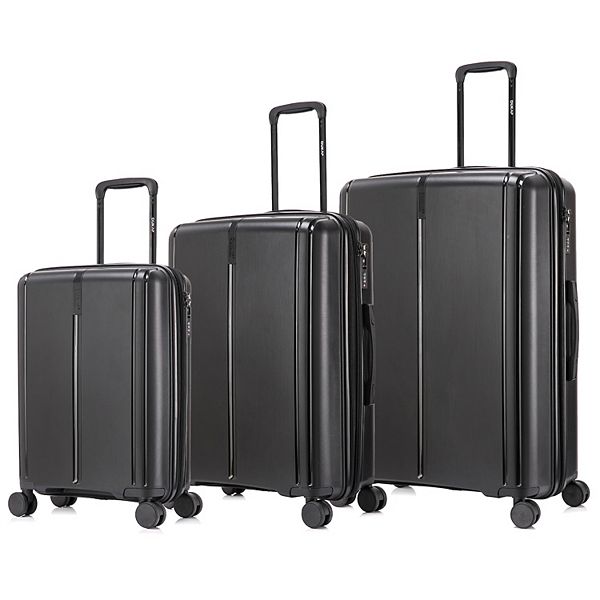 Dukap Airley 3-pc. Lightweight Hardside Spinner Luggage Set - Black