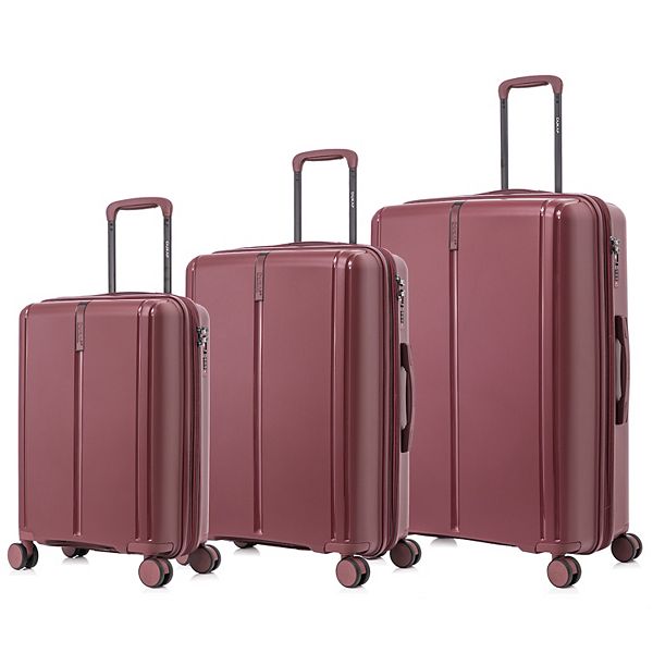 Dukap Airley 3-pc. Lightweight Hardside Spinner Luggage Set - Wine