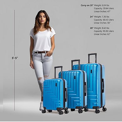 Dukap Zahav 3-pc. Lightweight Hardside Spinner Luggage Set