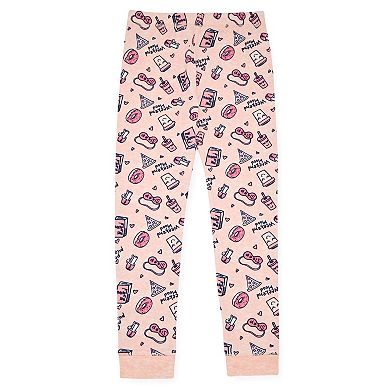 Sleep On It Girls 2-Piece Super Soft Jersey Snug-Fit Pajama Top and Pajama Pant Set