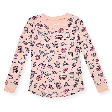 Sleep On It Girls 2-Piece Super Soft Jersey Snug-Fit Pajama Top and Pajama Pant Set