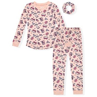 Sleep On It Girls 2 pc Super Soft Jersey Snug-Fit Pajama Top and Pajama Pant Set