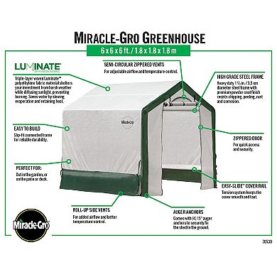 Miracle-gro Walk-in Greenhouse: Easy Assembly, Compact, Outdoor, Plant Grow House