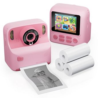 Contixo Snap & Smile 12mp Instant Print Camera, 16x Zoom, 1080p Video, 2.4" Screen, Inkless Printer