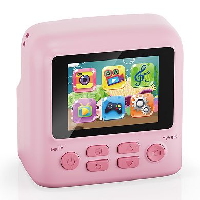 Contixo Snap & Smile 12mp Instant Print Camera, 16x Zoom, 1080p Video, 2.4" Screen, Inkless Printer