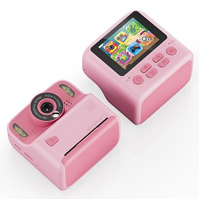 Contixo Snap & Smile 12mp Instant Print Camera, 16x Zoom, 1080p Video, 2.4" Screen, Inkless Printer