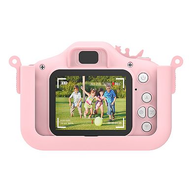 Contixo Kc3 Kids 1080p Camera With Silicone Cover & 2" Ips Screen - Capture Fun Moments! Pink