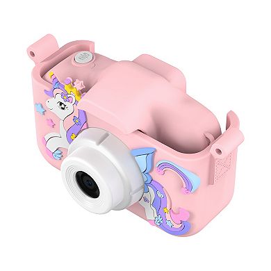 Contixo Kc3 Kids 1080p Camera With Silicone Cover & 2" Ips Screen - Capture Fun Moments! Pink