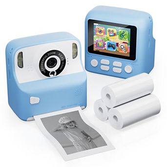 Contixo Snap & Smile 12mp Instant Print Camera, 16x Zoom, 1080p Video, 2.4" Screen, Inkless Printer